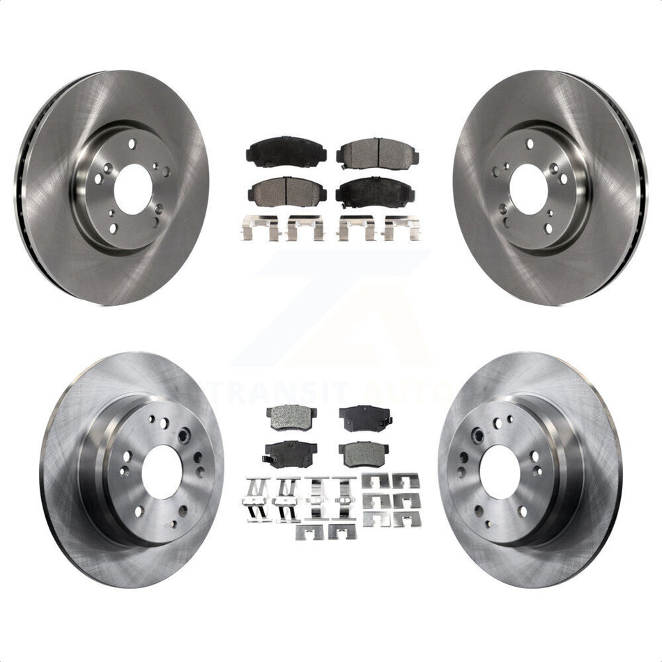 Front Rear Disc Brake Rotors And Ceramic Pads Kit For 2004-2005 Acura TL Automatic transmission K8T-101257 by Transit Auto