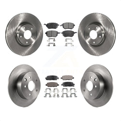 Front Rear Disc Brake Rotors And Ceramic Pads Kit For Nissan Altima Maxima K8T-101288