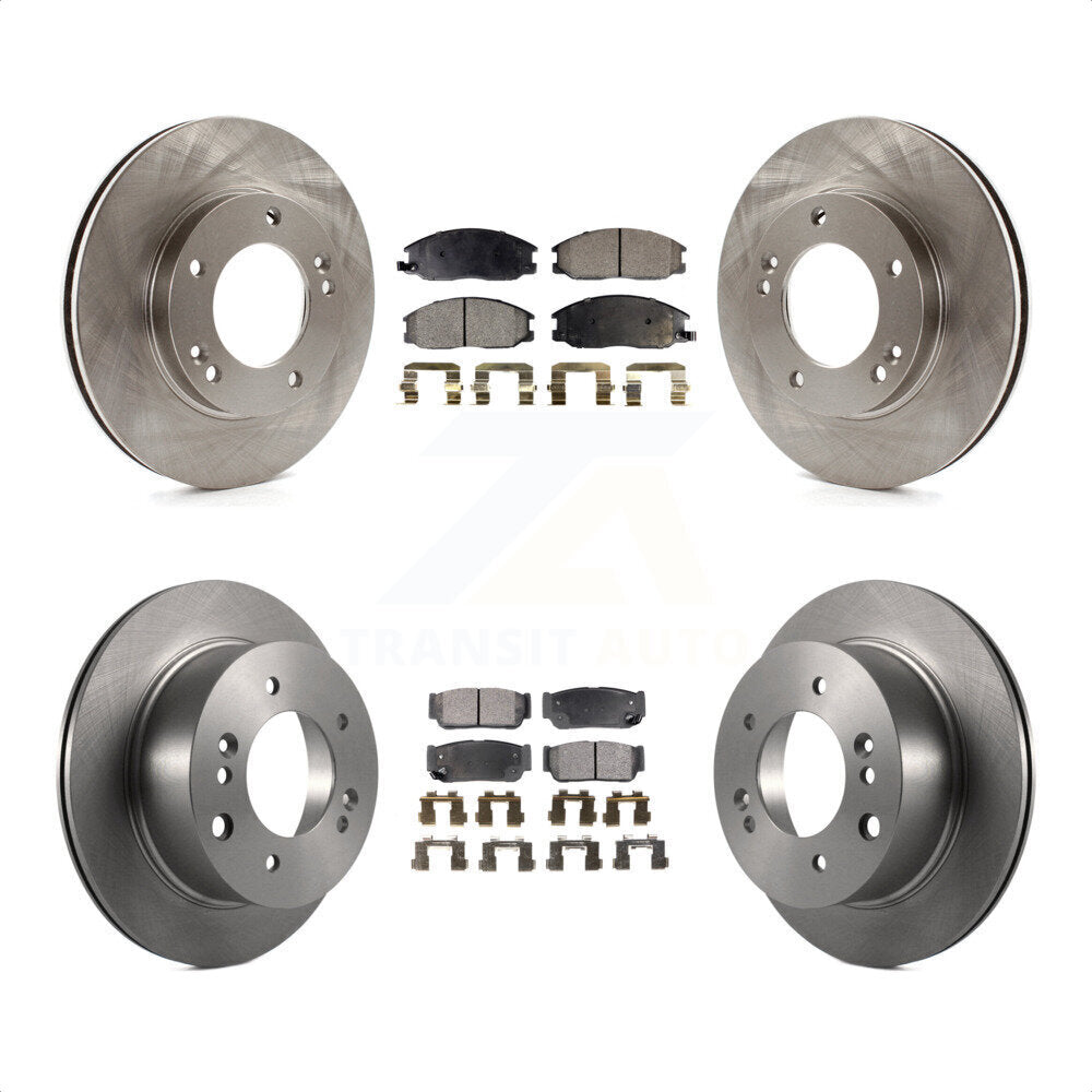 Front Rear Disc Brake Rotors And Ceramic Pads Kit For 2003-2006 Kia Sorento K8T-101295 by Transit Auto