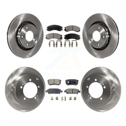 Front Rear Disc Brake Rotors And Ceramic Pads Kit For 2005-2006 Mitsubishi Outlander K8T-101301