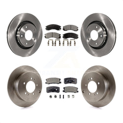 Front Rear Disc Brake Rotors And Ceramic Pads Kit For 2009 Mitsubishi Lancer Ralliart To 03 09 K8T-101302