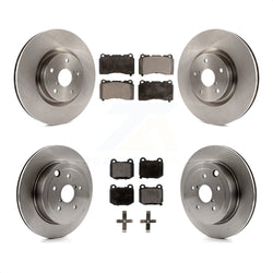 Front Rear Disc Brake Rotors And Ceramic Pads Kit For Subaru Impreza WRX STI K8T-101305