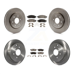Front Rear Disc Brake Rotors And Ceramic Pads Kit For Nissan Frontier Xterra Suzuki Equator K8T-101312
