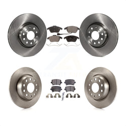 Front Rear Disc Brake Rotors And Ceramic Pads Kit For Volkswagen CC GTI Passat Audi A3 Quattro K8T-101321
