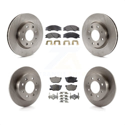 Front Rear Disc Brake Rotors And Ceramic Pads Kit For Kia Spectra Spectra5 K8T-101327