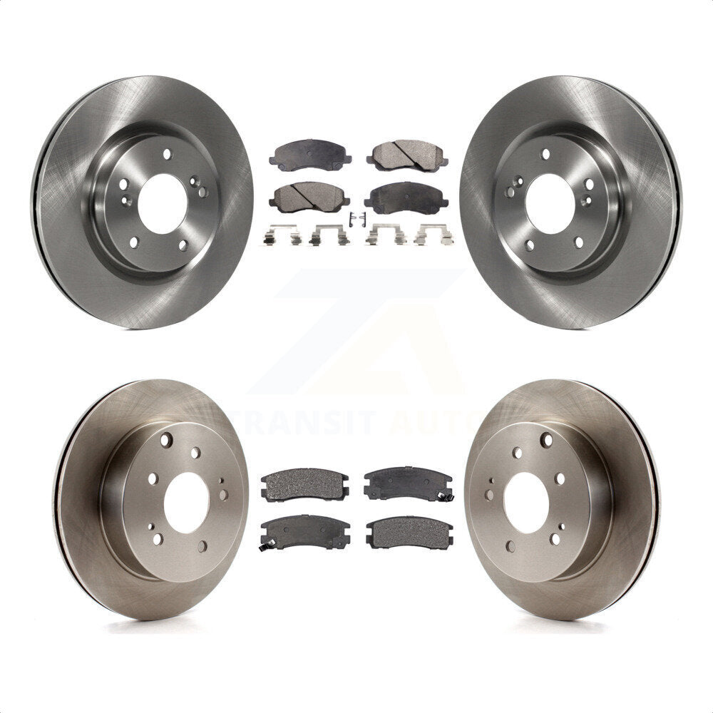 Front Rear Disc Brake Rotors And Ceramic Pads Kit For 2007 Mitsubishi Galant Ralliart K8T-101341 by Transit Auto