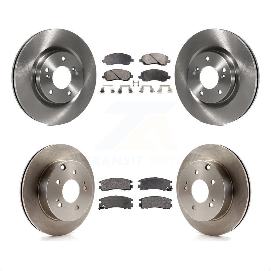 Front Rear Disc Brake Rotors And Ceramic Pads Kit For 2007 Mitsubishi Galant Ralliart K8T-101341 by Transit Auto