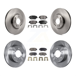 Front Rear Disc Brake Rotors And Ceramic Pads Kit For Hyundai Sonata Kia Optima K8T-101352
