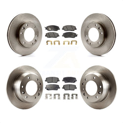 Front Rear Disc Brake Rotors And Ceramic Pads Kit For Kia Sedona Hyundai Entourage K8T-101361