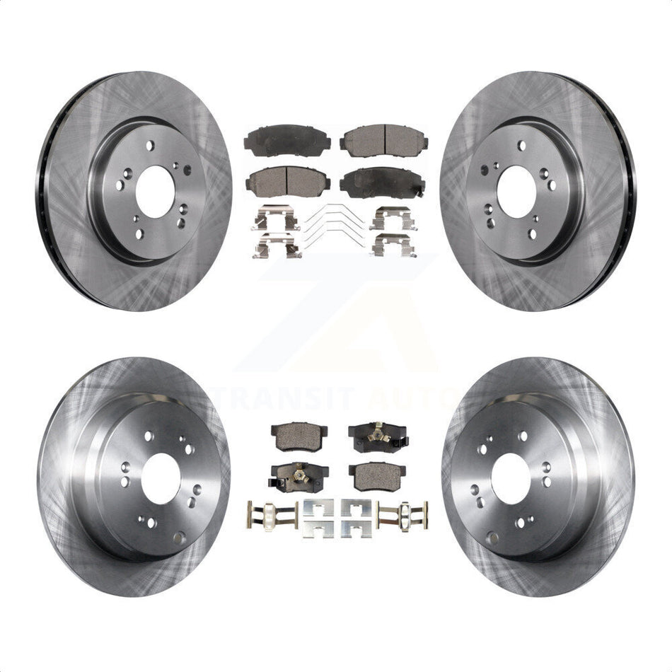 Front Rear Disc Brake Rotors And Ceramic Pads Kit For 2012-2016 Honda CR-V AWD K8T-101397 by Transit Auto