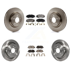 Front Rear Disc Brake Rotors And Ceramic Pads Kit For Land Rover LR4 Range Sport K8T-101405