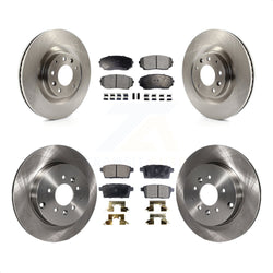 Front Rear Disc Brake Rotors And Ceramic Pads Kit For 2007-2015 Mazda CX-9 K8T-101423