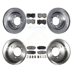 Front Rear Disc Brake Rotors And Ceramic Pads Kit For Toyota Tundra Sequoia Lexus LX570 Land Cruiser K8T-101424
