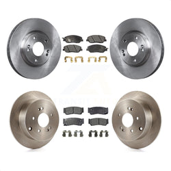 Front Rear Disc Brake Rotors And Ceramic Pads Kit For 2007-2009 Hyundai Santa Fe K8T-101429