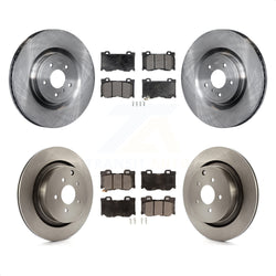 Front Rear Disc Brake Rotors And Ceramic Pads Kit For INFINITI Q50 M37 Q60 Q70 Q70L QX70 M56 FX50 K8T-101474
