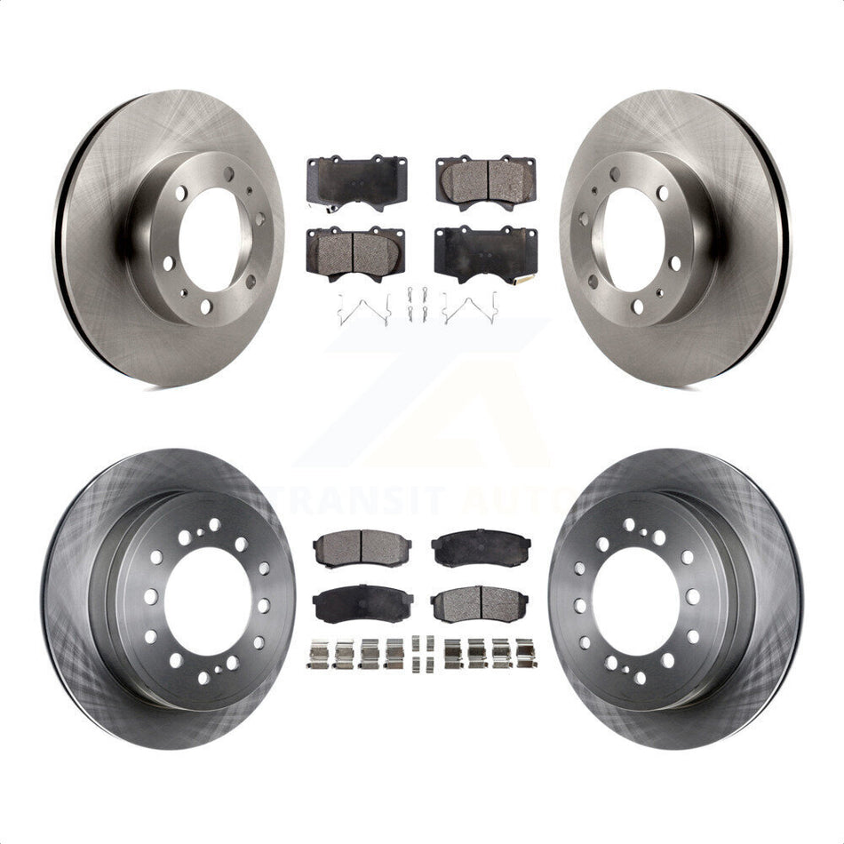 Front Rear Disc Brake Rotors And Ceramic Pads Kit For 2010-2014 Toyota FJ Cruiser K8T-101479 by Transit Auto