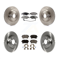 Front Rear Disc Brake Rotors And Ceramic Pads Kit For 2013 Audi A6 With 345mm Diameter Rotor K8T-101482