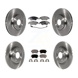 Front Rear Disc Brake Rotors And Ceramic Pads Kit For Audi Q5 A4 Quattro A5 K8T-101487