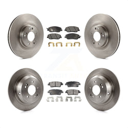 Front Rear Disc Brake Rotors And Ceramic Pads Kit For 2012 Hyundai Genesis 3.8L K8T-101494