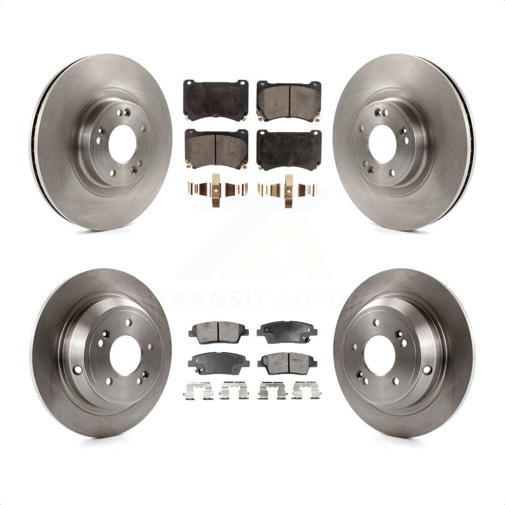 Front Rear Disc Brake Rotors And Ceramic Pads Kit For Hyundai Genesis K8T-101496 by Transit Auto