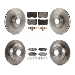 Front Rear Disc Brake Rotors And Ceramic Pads Kit For Hyundai Genesis K8T-101496