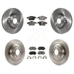 Front Rear Disc Brake Rotors And Ceramic Pads Kit For 2013-2014 Volvo S60 With 300mm Diameter Rotor K8T-101497