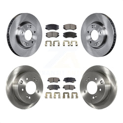 Front Rear Disc Brake Rotors And Ceramic Pads Kit For 2010-2011 Kia Soul 2.0L K8T-101509