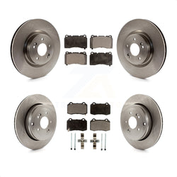 Front Rear Disc Brake Rotors And Ceramic Pads Kit For Hyundai Genesis Coupe K8T-101510
