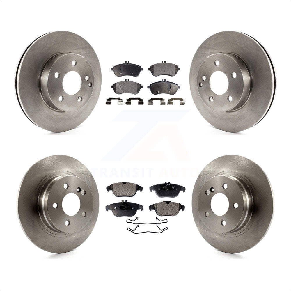 Front Rear Disc Brake Rotors And Ceramic Pads Kit For Mercedes-Benz C300 C250 C230 K8T-101515 by Transit Auto