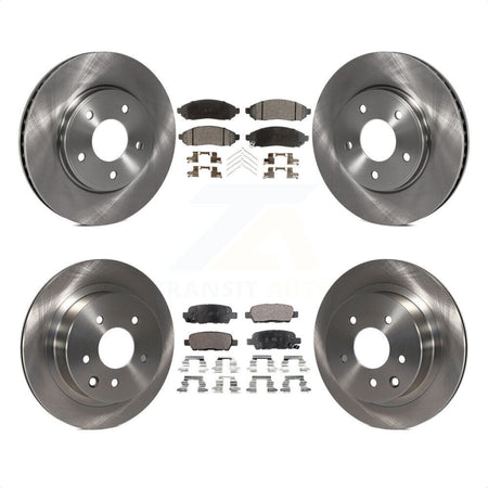 Front Rear Disc Brake Rotors And Ceramic Pads Kit For Nissan LEAF K8T-101525 by Transit Auto