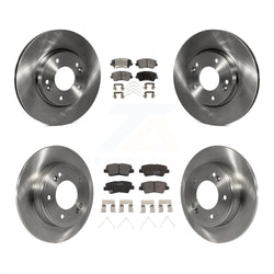 Front Rear Disc Brake Rotors And Ceramic Pads Kit For Hyundai Veloster Elantra GT K8T-101529