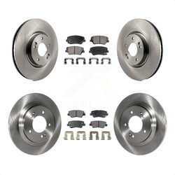 Front Rear Disc Brake Rotors And Ceramic Pads Kit For 2016-2017 Hyundai Azera Limited K8T-101538