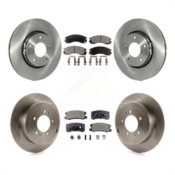 Front Rear Disc Brake Rotors And Ceramic Pads Kit For Mitsubishi Lancer K8T-101545