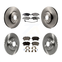 Front Rear Disc Brake Rotors And Ceramic Pads Kit For 2013 Audi A6 With 320mm Diameter Rotor K8T-101549