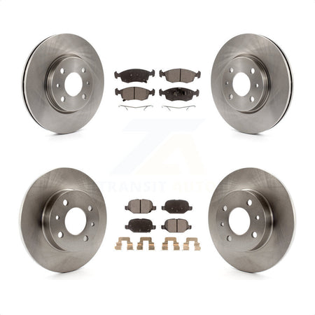 Front Rear Disc Brake Rotors And Ceramic Pads Kit For Fiat 500 K8T-101551 by Transit Auto