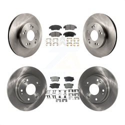 Front Rear Disc Brake Rotors And Ceramic Pads Kit For 2013-2015 Acura ILX 1.5L K8T-101553
