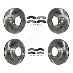 Front Rear Disc Brake Rotors And Ceramic Pads Kit For Nissan NV2500 NV3500 NV1500 K8T-101558