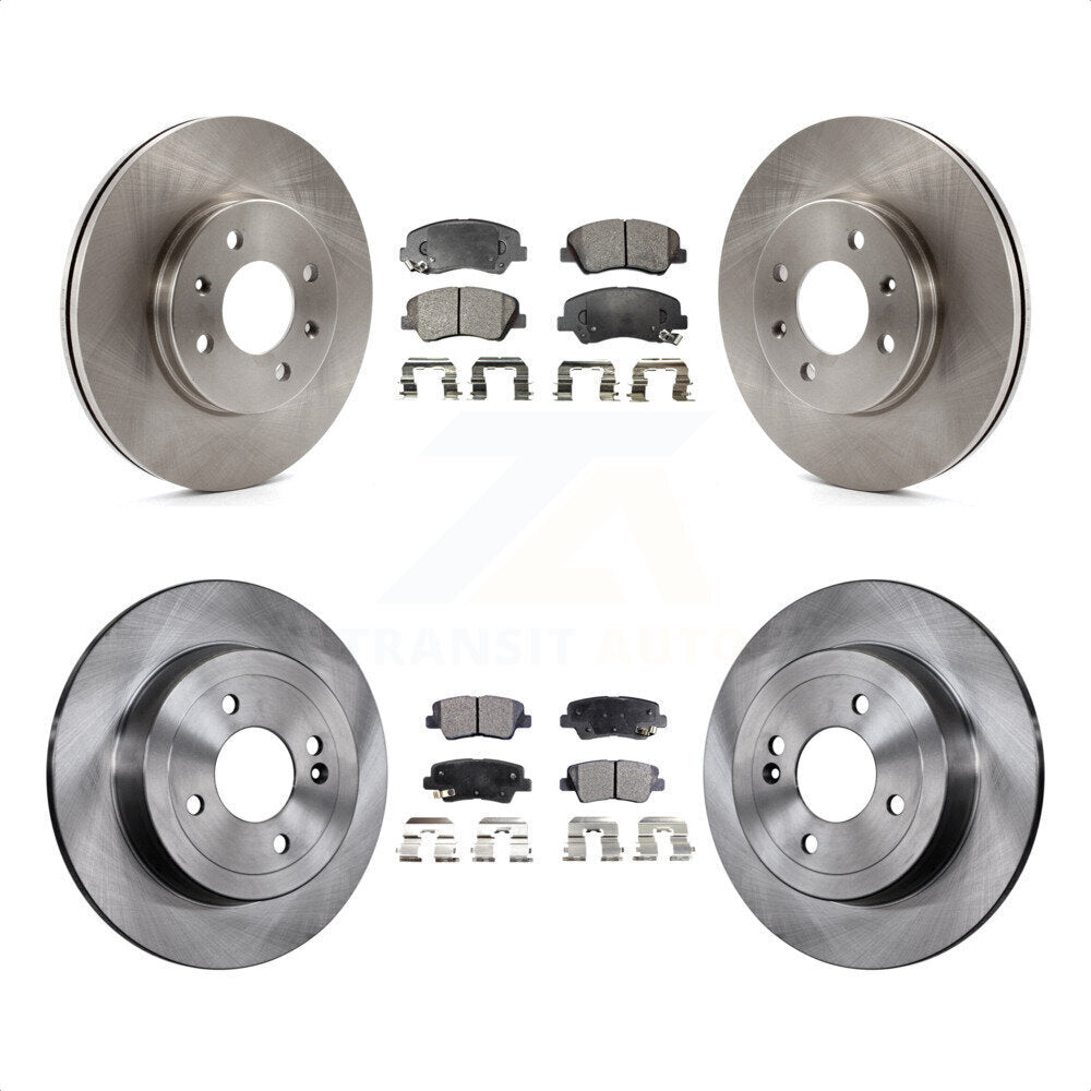 Front Rear Disc Brake Rotors And Ceramic Pads Kit For Hyundai Accent Kia Rio K8T-101559 by Transit Auto