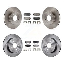 Front Rear Disc Brake Rotors And Ceramic Pads Kit For Hyundai Accent Kia Rio K8T-101559