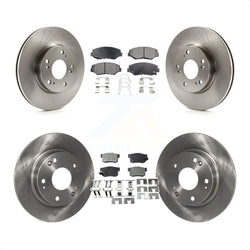 Front Rear Disc Brake Rotors And Ceramic Pads Kit For 2013 Acura ILX 2.0L K8T-101563