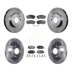 Front Rear Disc Brake Rotors And Ceramic Pads Kit For Mazda 6 K8T-101568
