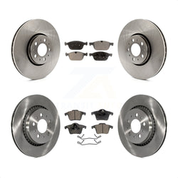 Front Rear Disc Brake Rotors And Ceramic Pads Kit For 2003-2014 Volvo XC90 With 328mm Diameter Rotor K8T-101575