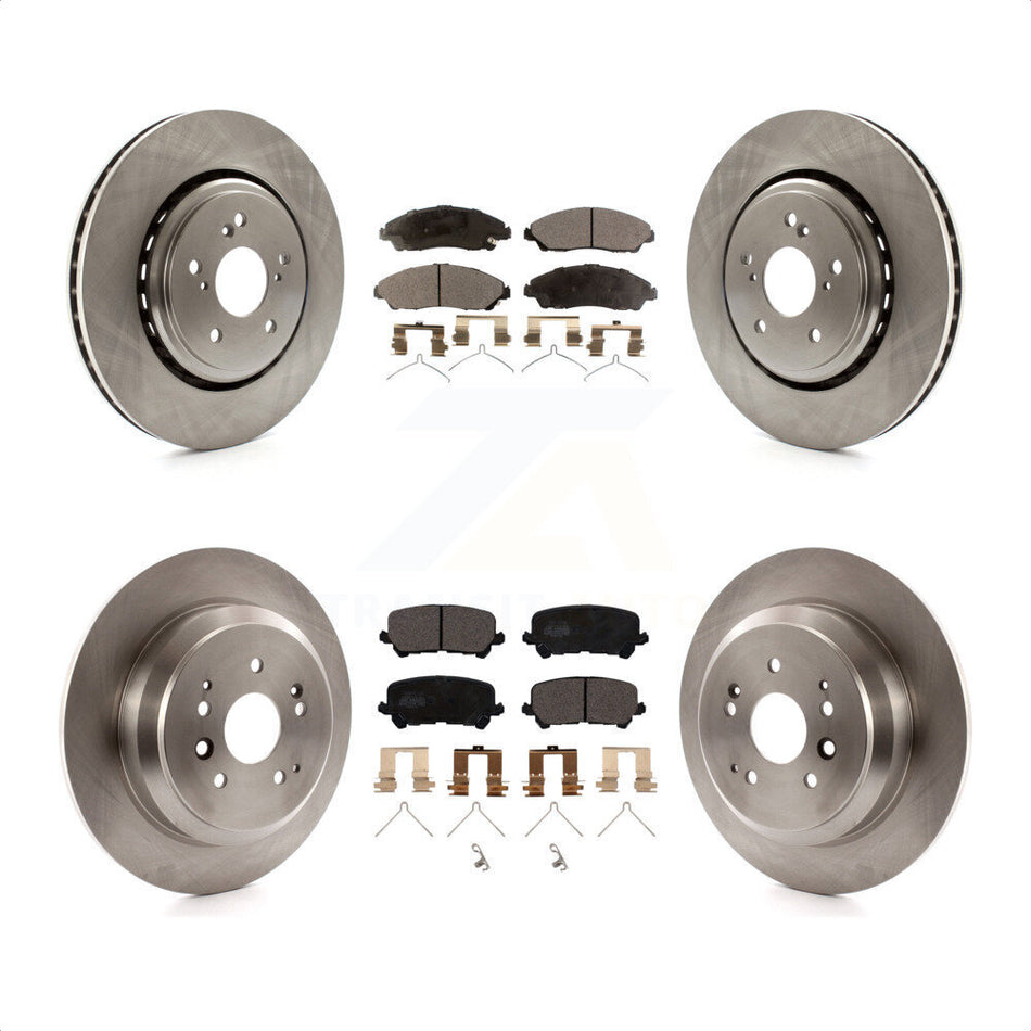 Front Rear Disc Brake Rotors And Ceramic Pads Kit For 2014-2016 Acura MDX K8T-101582 by Transit Auto