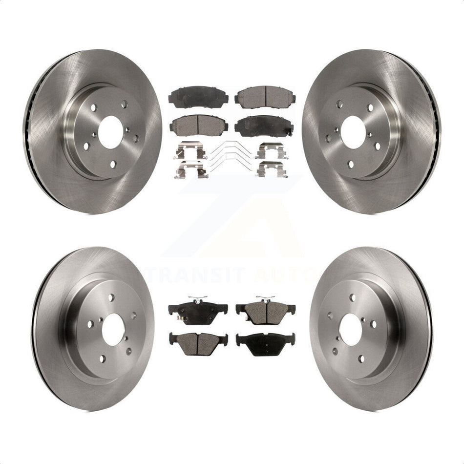 Front Rear Disc Brake Rotors And Ceramic Pads Kit For 2016-2019 Subaru Legacy 2.5L K8T-101603 by Transit Auto