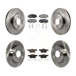 Front Rear Disc Brake Rotors And Ceramic Pads Kit For Honda Civic K8T-101608