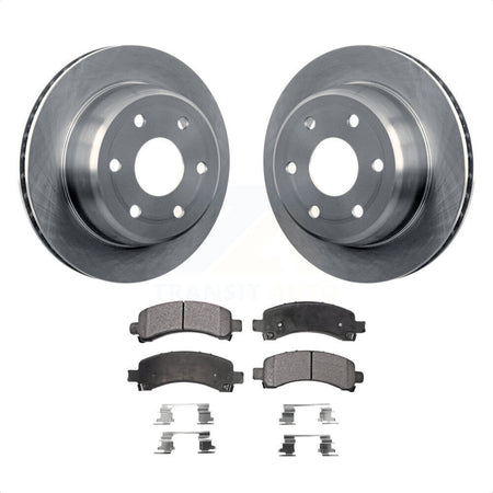 Rear Disc Brake Rotors And Ceramic Pads Kit For Chevrolet Tahoe GMC Suburban 1500 Yukon Avalanche XL Express Cadillac Escalade Savana K8T-101636 by Transit Auto