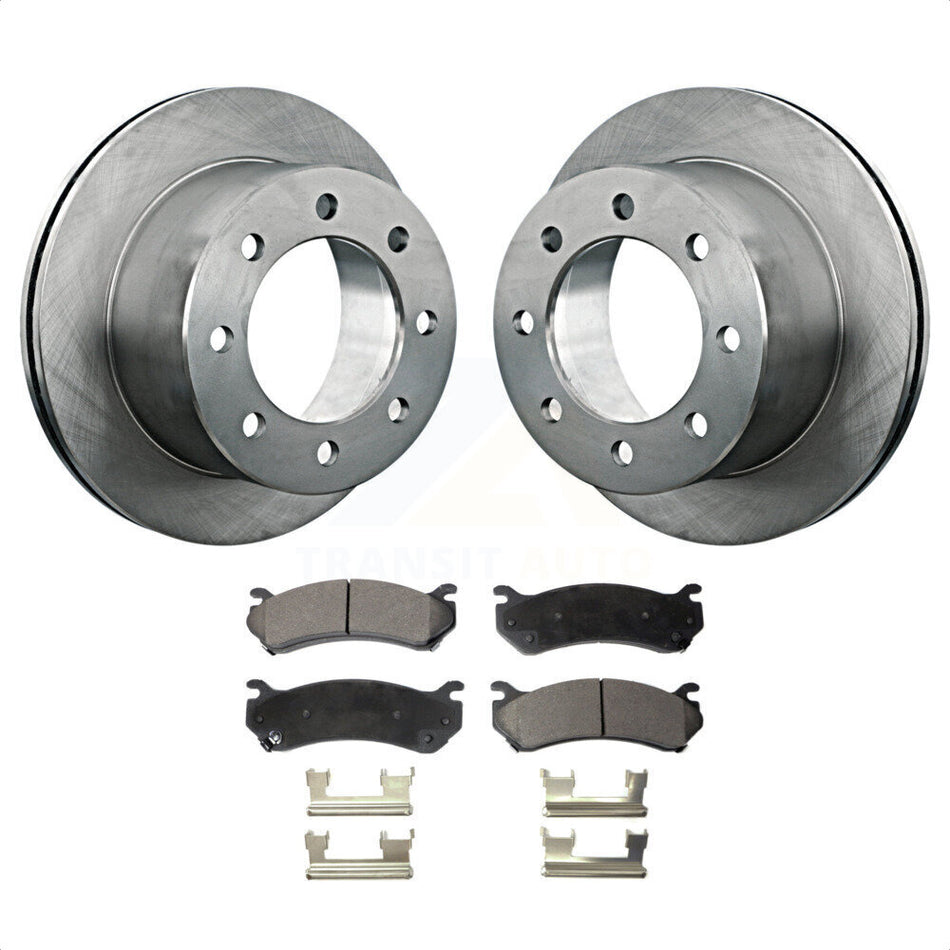 Rear Disc Brake Rotors And Ceramic Pads Kit For 2007 GMC Sierra 3500 Classic With 12000 Lb GVW K8T-101639 by Transit Auto