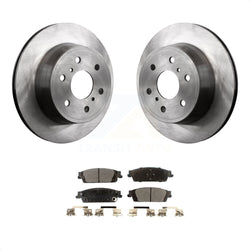 Rear Disc Brake Rotors And Ceramic Pads Kit For Chevrolet Silverado 1500 GMC Sierra Tahoe Suburban Yukon Cadillac XL Escalade ESV LD Limited K8T-101662