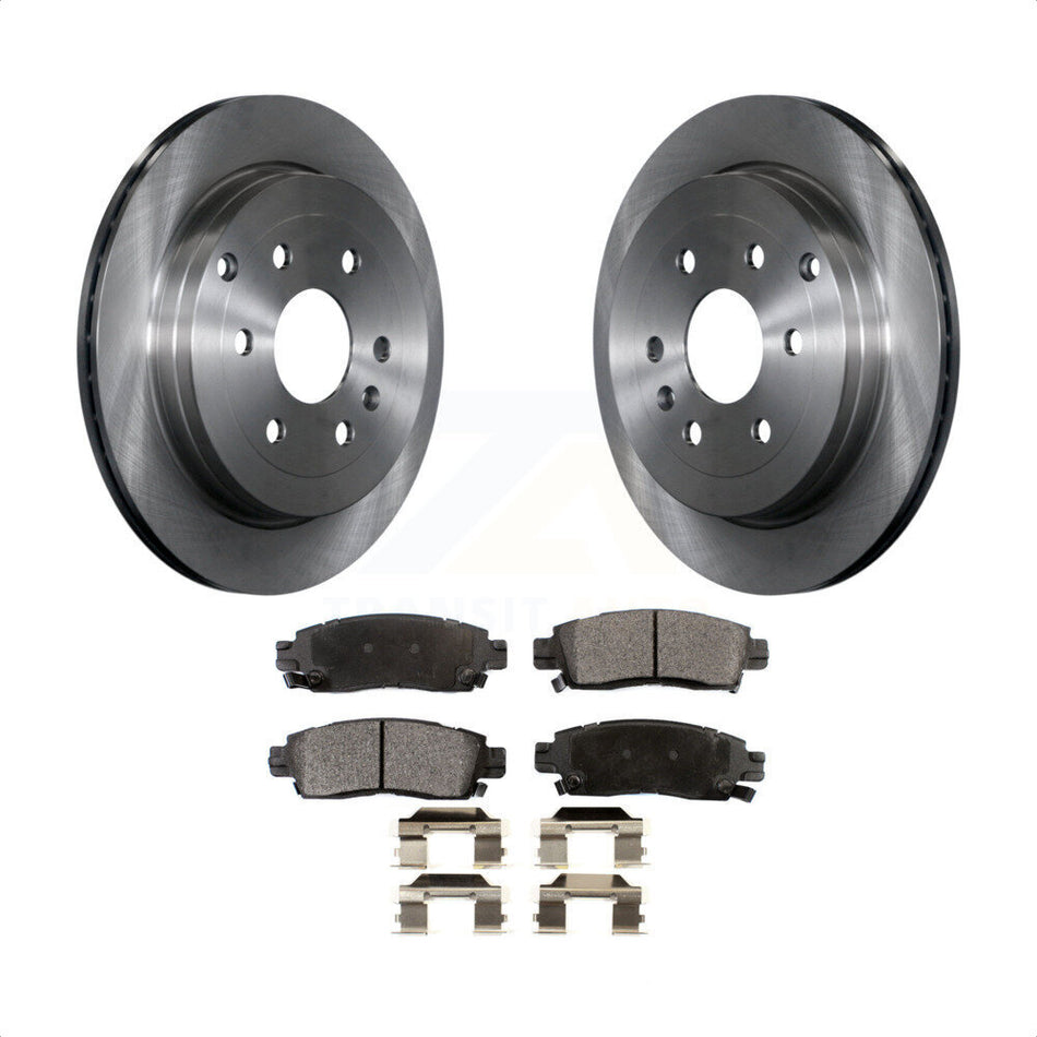 Rear Disc Brake Rotors And Ceramic Pads Kit For Chevrolet Traverse GMC Acadia Buick Enclave Saturn Outlook Limited K8T-101664 by Transit Auto