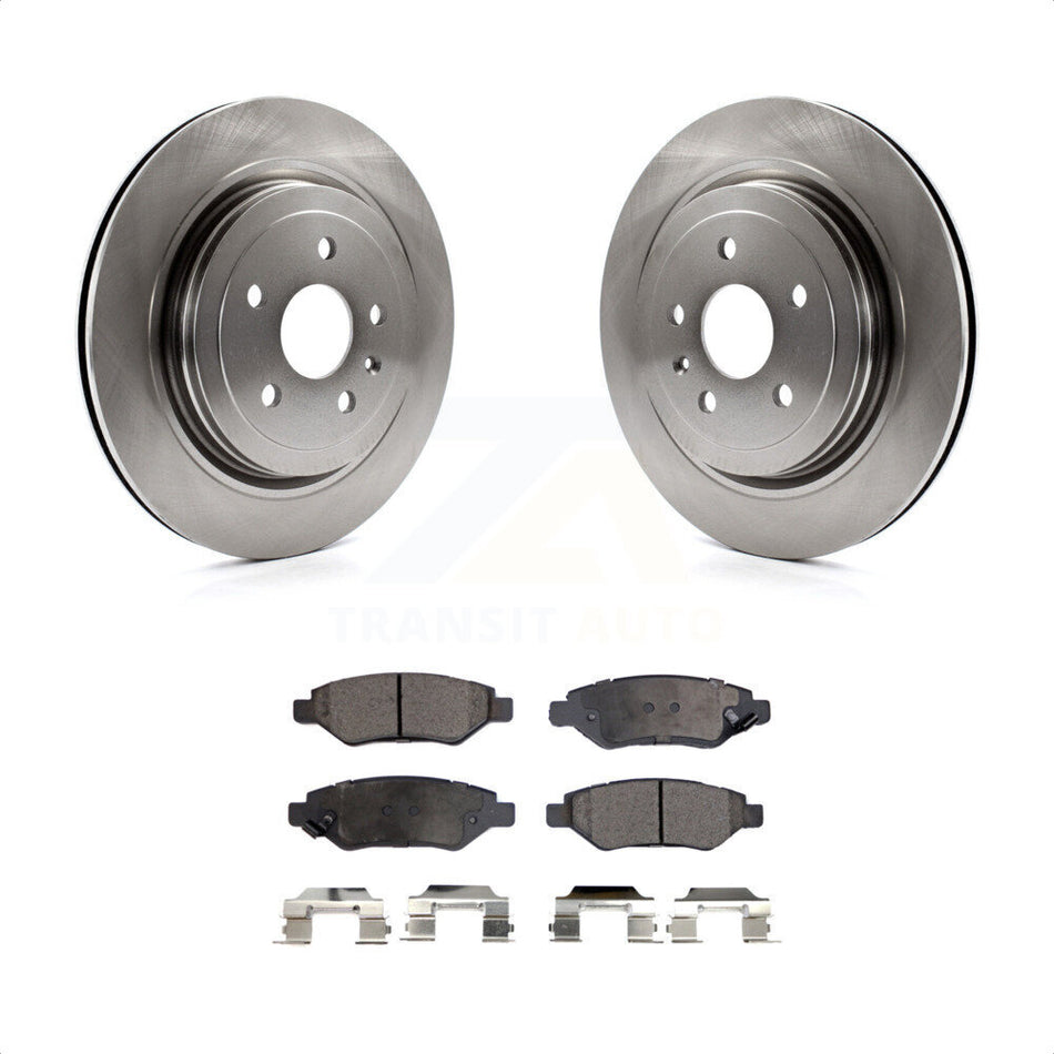 Rear Disc Brake Rotors And Ceramic Pads Kit For Cadillac CTS K8T-101677 by Transit Auto